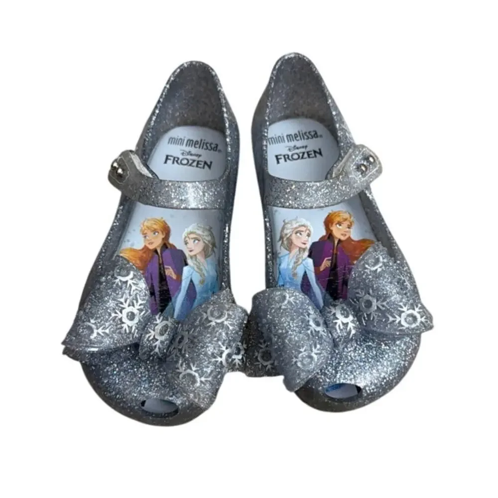 Mini Melissa x Frozen Jelly Shoes Maryjane Anna Elsa Toddler Size 11